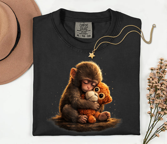 Cute Baby Monkey Punch T-Shirt