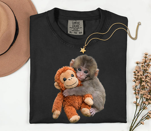 Punch Baby Monkey Cute Adorable T-Shirt